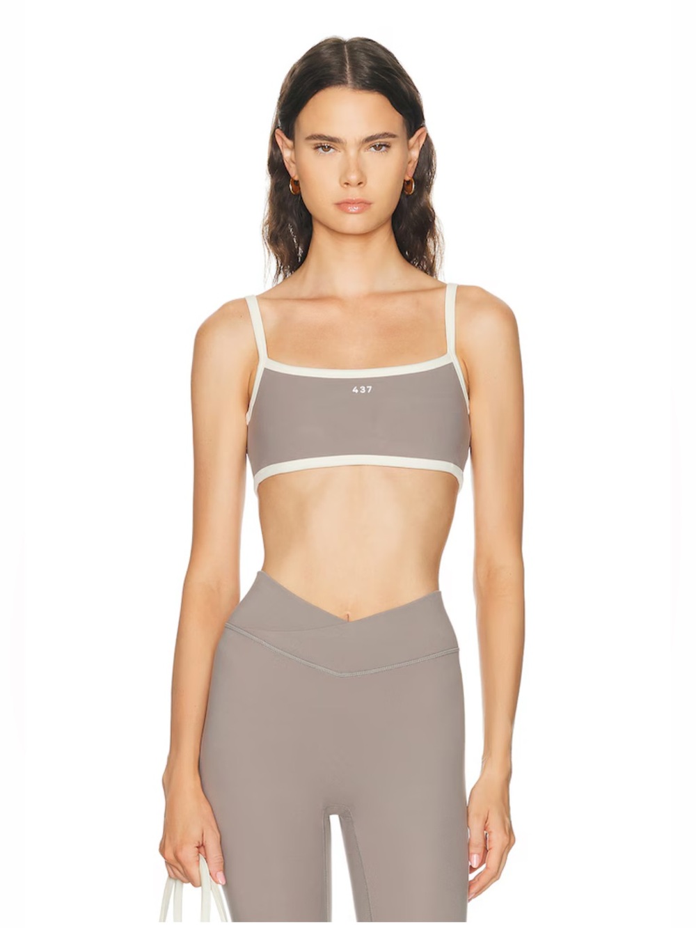 437 Matching Set: Micro Bra Small & V leggings XS in Grey, like CSB and Alo